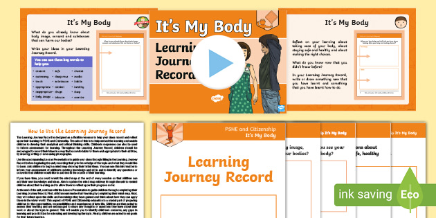 PSHE and Citizenship UKS2 It's My Body Learning Journey Record Resource ...