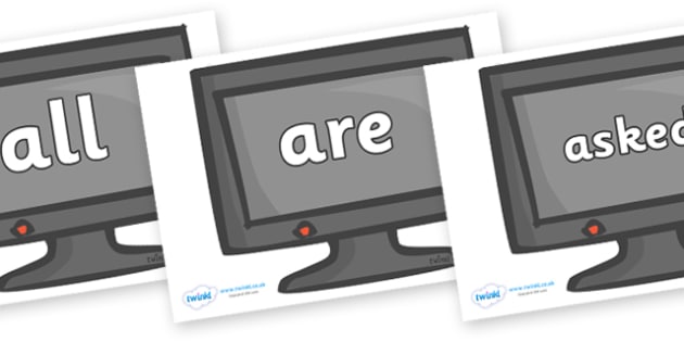 Tricky Words on Computer Monitors 