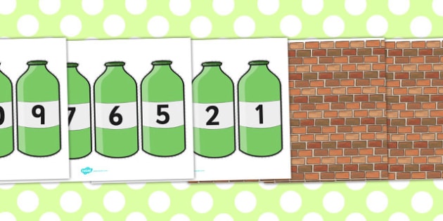 Ten Green Bottles Cut Outs (teacher made)