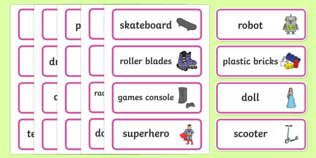 Toy Museum Word Cards