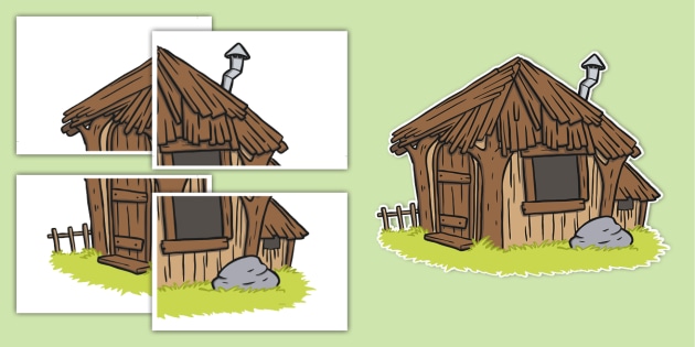 three little pigs wood house