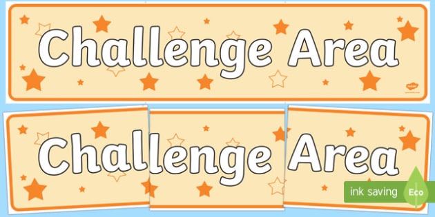 Challenge Area Display Banner Teacher Made