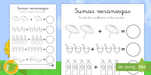 Ficha De Actividad Sumas Veraniegas Teacher Made 0811