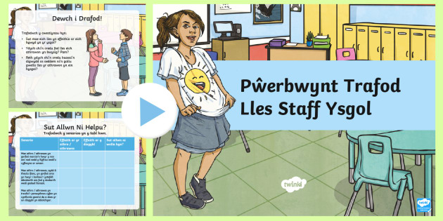 Pŵerbwynt Trafod Lles Staff Ysgol Lles Staff Sbardun - 