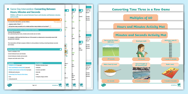 👉 Y4 Maths Intervention: Converting Hours, Minutes and Seconds