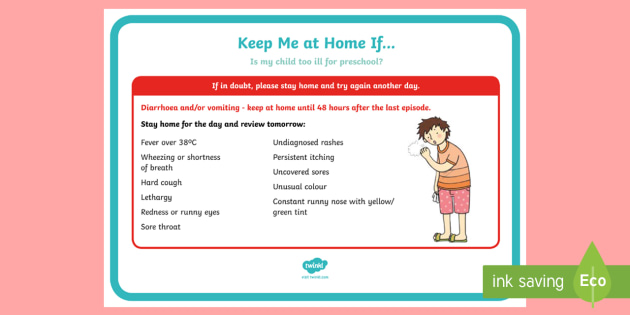 Preschool Keep Me At Home If Poster teacher Made preschool-keep-me-at-home-if-poster-teacher-made