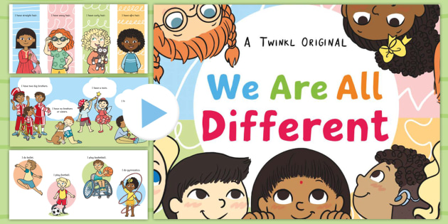 * NEW * We Are All Different Story PowerPoint - Difference, Inclusion