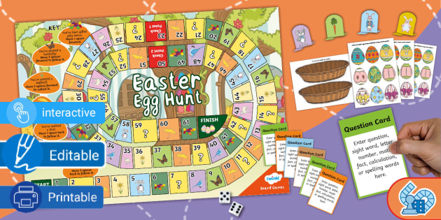 FREE! - Easter Egg Hunt Board Game for Easter Activities