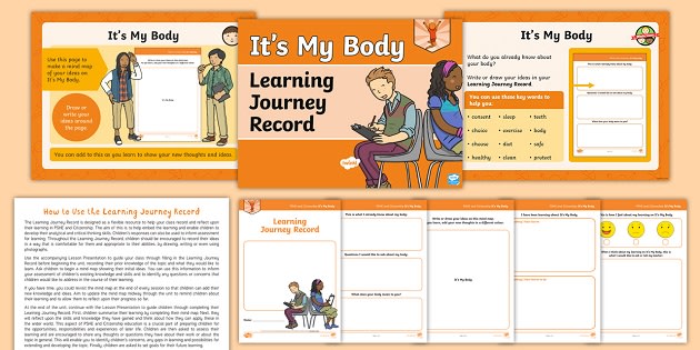 PSHE and Citizenship KS1 It's My Body Learning Journey Record Resource Pack