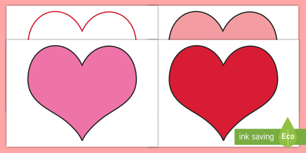 Free Love Heart Shape Templates Display Resources