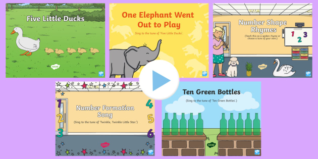 Number Recognition Songs And Rhymes Powerpoints Pack