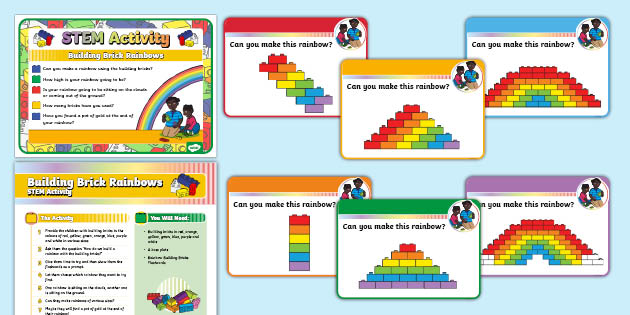 Building Bricks Rainbow STEM Activity