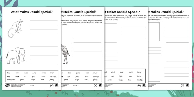 What Makes Ronald Special? Differentiated Worksheet / Worksheets