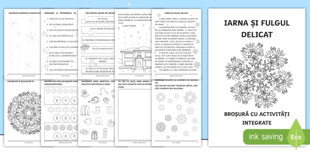 Iarna și Fulgul Delicat Broșură Cu Activități Integrate
