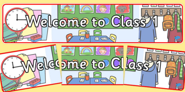 Welcome To Class 1 Display Banner Teacher Made