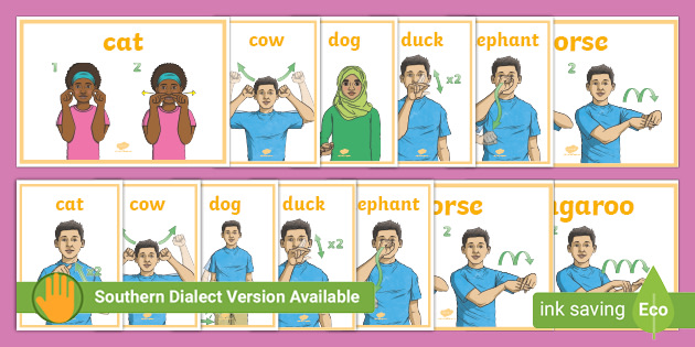 Auslan Australia Key Sign Posters Animals | F-Y6 | Twinkl