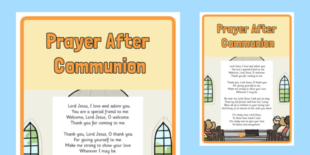 Prayer After Communion Display Poster (teacher made)