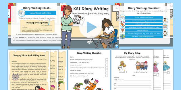features of a diary writing a diary entry ks1 resource pack