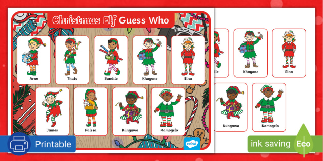 Christmas Elf Guess Who Fun Classroom Games