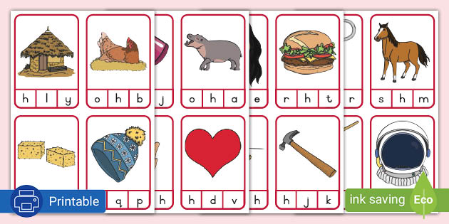 Grade R Phonics: Letter h Peg Card