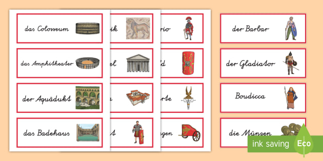 Die Römer Wort- und Bildkarten (teacher made)