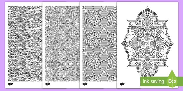 islamic arabesque coloring pages