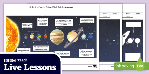 FREE! - BBC Teach Live Lesson - Space Cut and Stick Activity 9-11