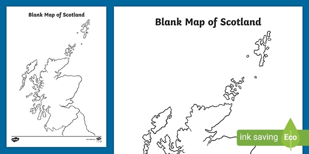Land håndbevægelse greb Blank Map - Scotland Outline - Printable Template - Twinkl