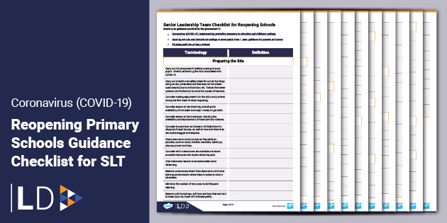 Covid 19 Reopening Primary Schools Guidance Checklist For Slt