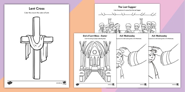 Lent Coloring Sheets For Mindful Coloring Twinkl Resources