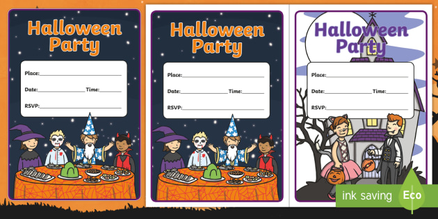 EYFS Halloween party invitations | Easy to print | Twinkl