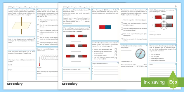 AQA Physics (Combined) GCSE Unit 7: Magnetism And Electromagnetism ...