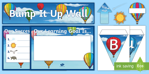 Hot Air Balloon Themed Bump It Up Wall Resource Pack