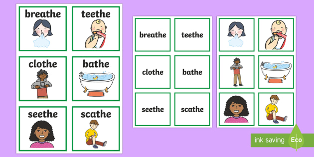 Final Voiced Th Sounds Flash Cards Primary Resources