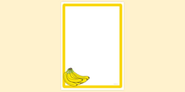 FREE! - Bananas Page Border - Primary Resources