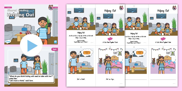 Phonics: Level 3: Week 1: Lesson 5 Pack: recap 'j, v, w, x'