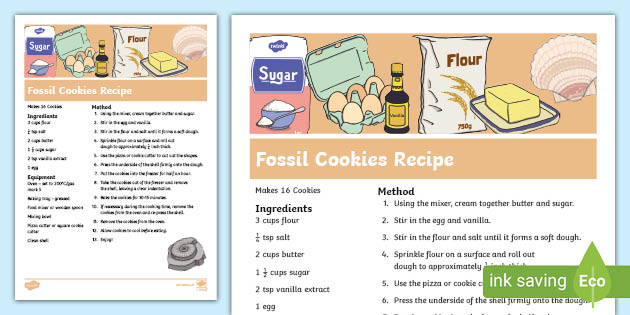 Fossil Cookies Recipe Teacher Made Twinkl