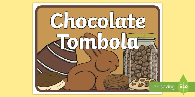 Chocolate Tombola A4 Display Poster Chocolate Tombola Display Banner