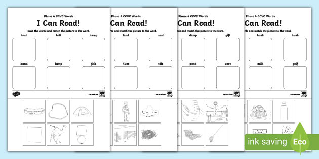 I Can Read Phase 4 Cvcc Words Worksheet / Worksheet
