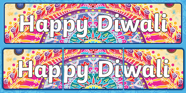 Happy Diwali Display Banner (teacher made) - Twinkl