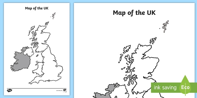 Blank Uk Map Teacher Made