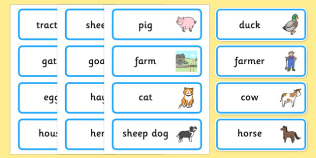 FREE! - Farmer and Duck Word Cards (teacher made)