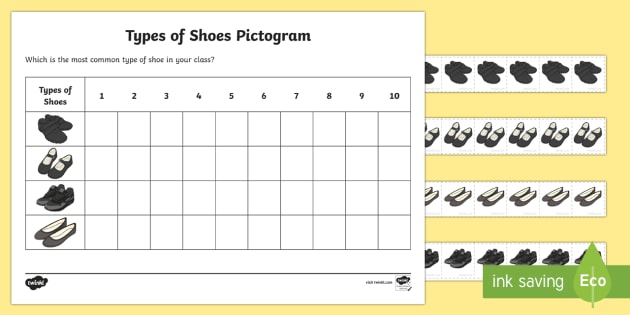 Pictogram labels for shoes