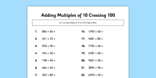 adding-multiples-of-10-crossing-100-teacher-made