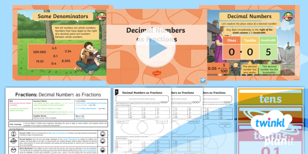 Planit Maths Y5 Fractions Lesson Pack Decimal Numbers As Fractions