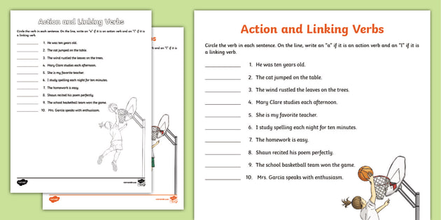 Helping Verb Linking Verb And Action Verbs