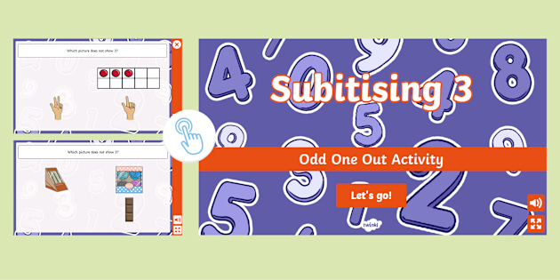 Subitising 3 EYFS Odd One Out Maths Game - Twinkl