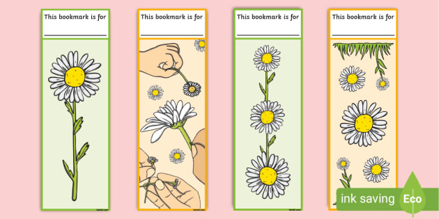 FREE! - Daisy Flower Bookmarks | Twinkl Reading Resources