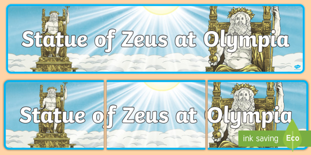 Statue Of Zeus At Olympia Display Banner Teacher Made