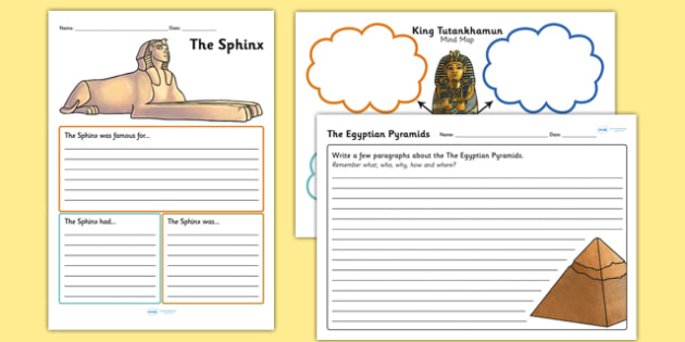 Ancient Egyptian Mind Maps and Worksheets - ancient egypt